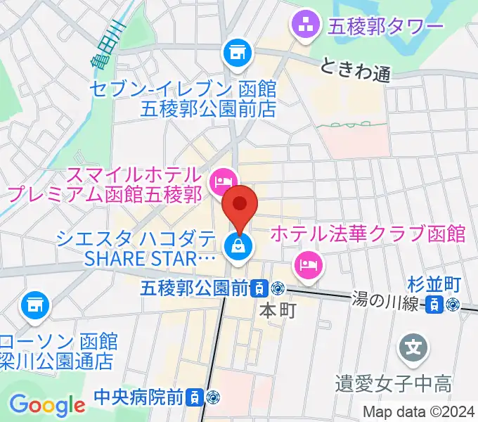 五稜郭センター ヤマハミュージックの地図