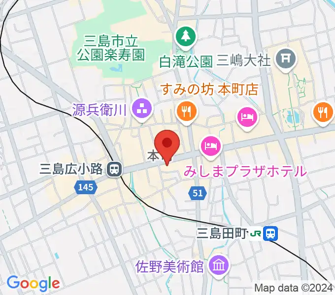 やまがた楽器店の地図