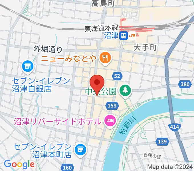 タンザワ楽器 沼津本店の地図