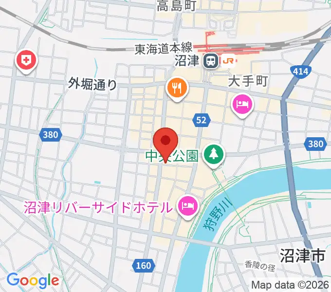 タンザワ楽器 沼津本店の地図