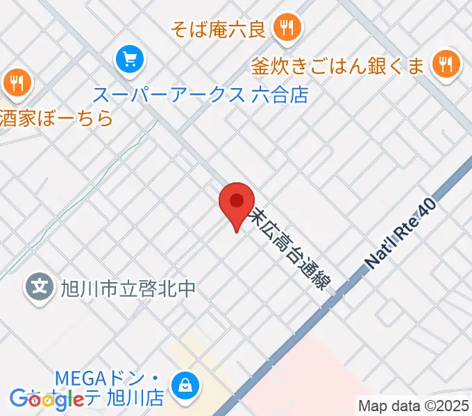 旭川北センター ヤマハミュージックの地図