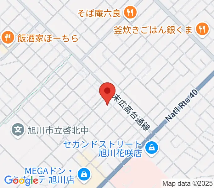 旭川北センター ヤマハミュージックの地図