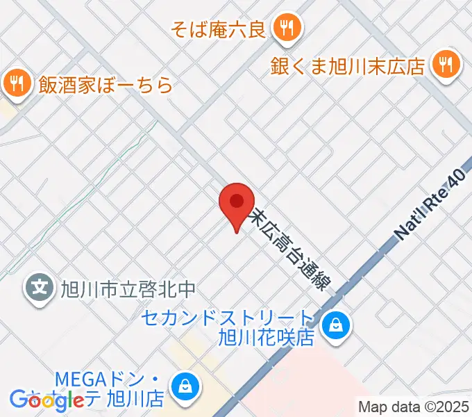 旭川北センター ヤマハミュージックの地図