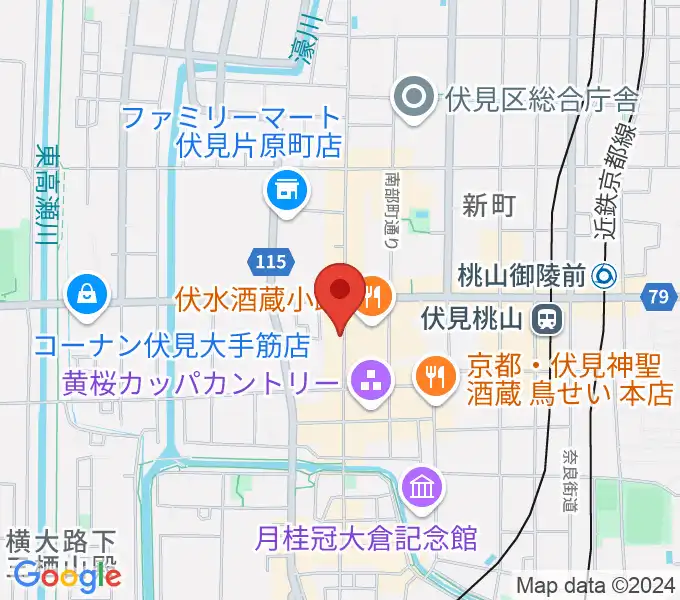 レミューズカフェの地図