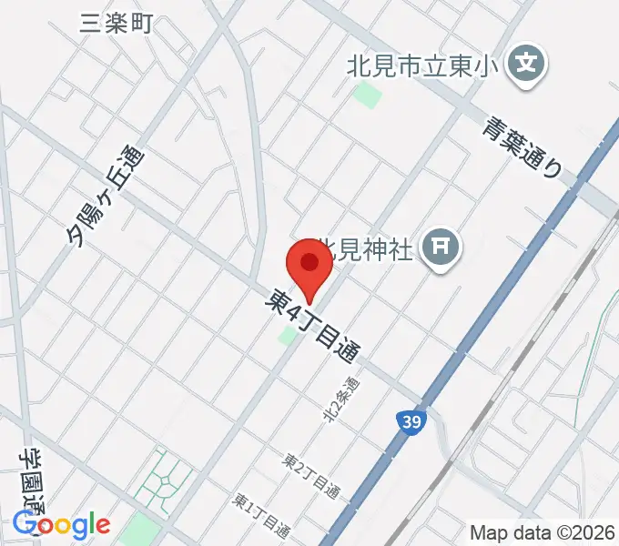 北見綜合音楽センター ヤマハミュージックの地図