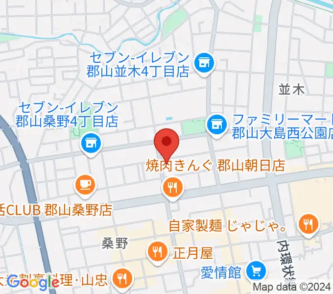 ヤマハミュージック 郡山店の地図