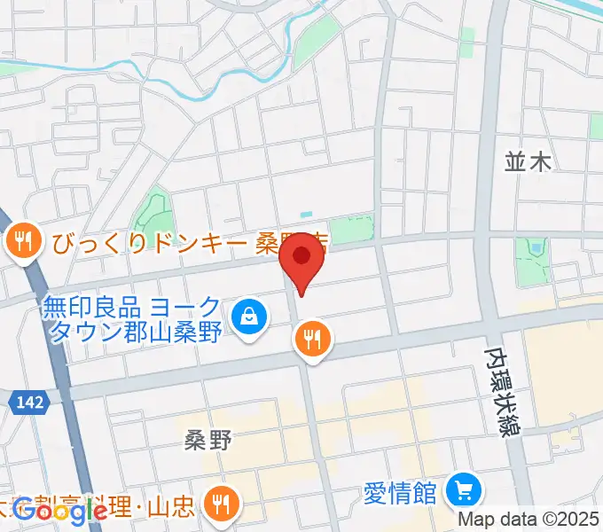 ヤマハミュージック 郡山店の地図