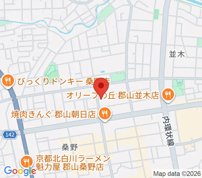 ヤマハミュージック 郡山店の地図
