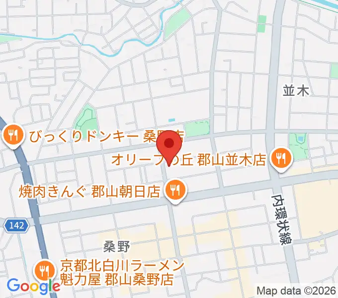 ヤマハミュージック 郡山店の地図