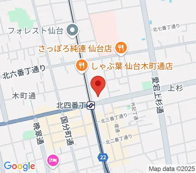 仙台センター ヤマハミュージックの地図