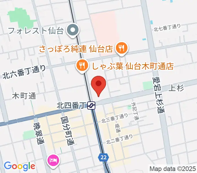 仙台センター ヤマハミュージックの地図