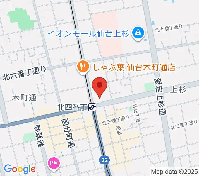 仙台センター ヤマハミュージックの地図