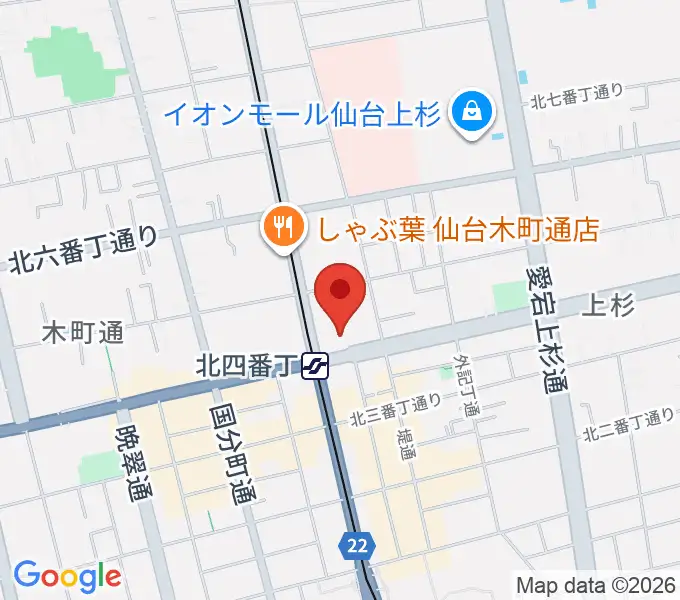 仙台センター ヤマハミュージックの地図