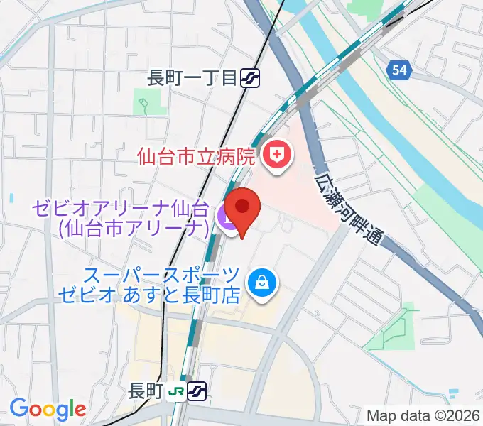 長町センター ヤマハミュージックの地図