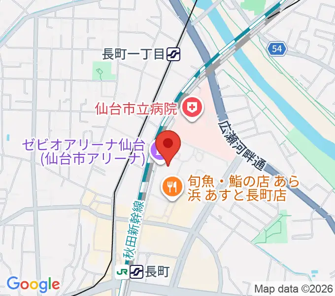 長町センター ヤマハミュージックの地図