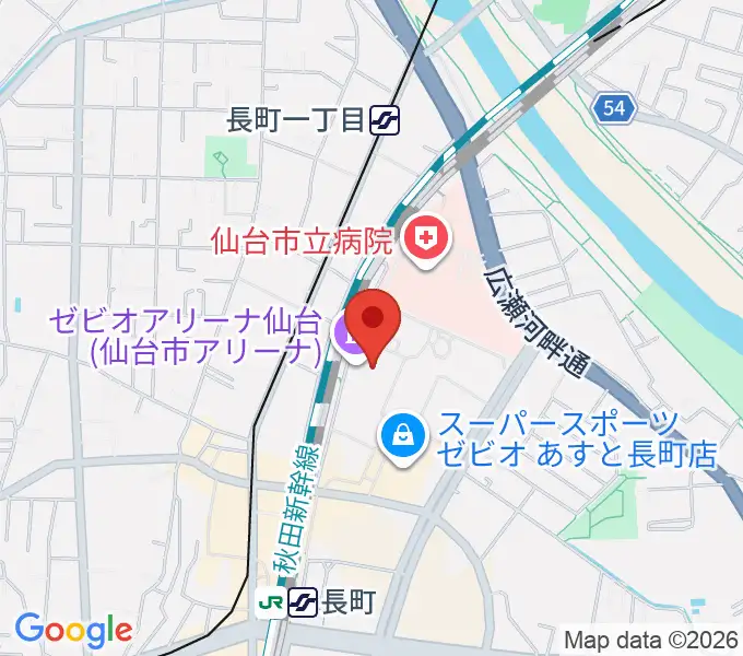 長町センター ヤマハミュージックの地図