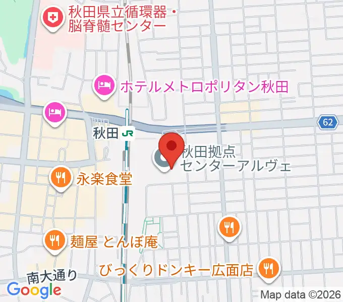 ミュージックサロン秋田Piace ヤマハミュージックの地図