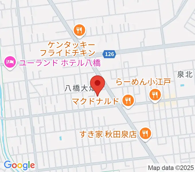 秋田北センター ヤマハミュージックの地図