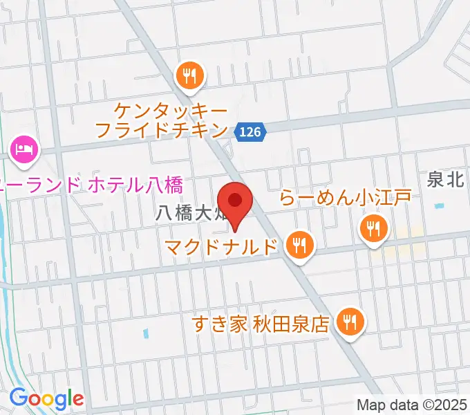 秋田北センター ヤマハミュージックの地図