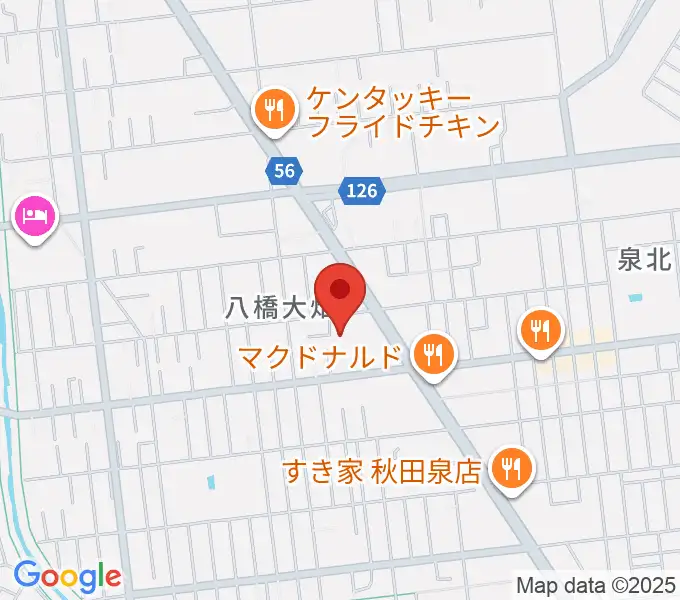 秋田北センター ヤマハミュージックの地図