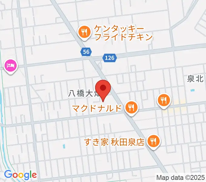 秋田北センター ヤマハミュージックの地図