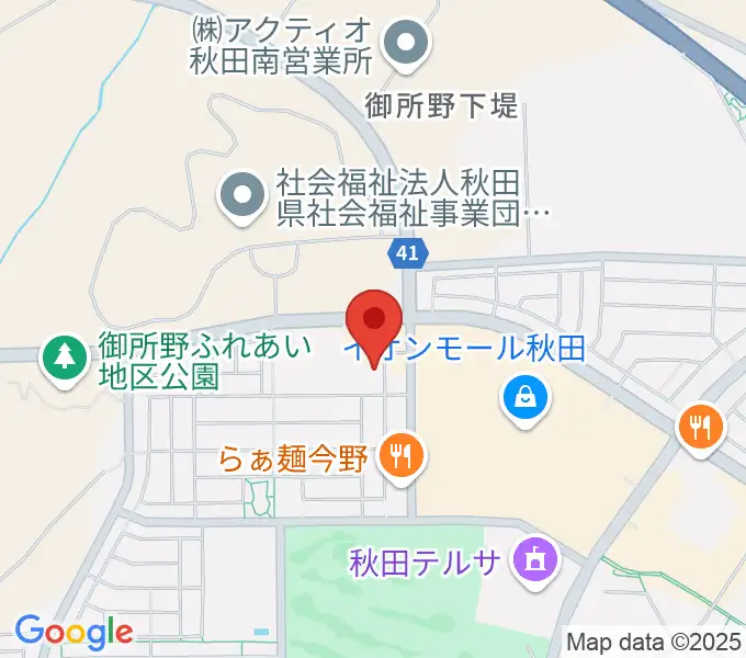秋田南センター ヤマハミュージックの地図