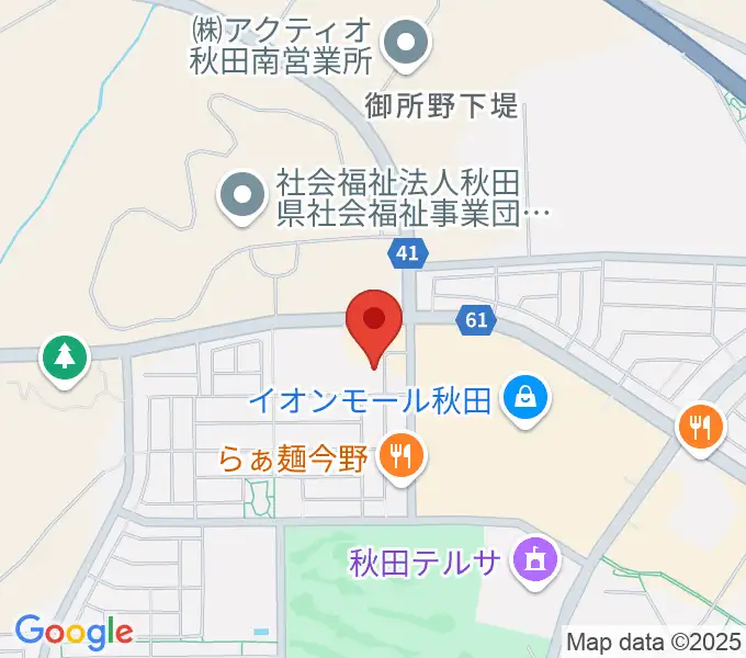 秋田南センター ヤマハミュージックの地図