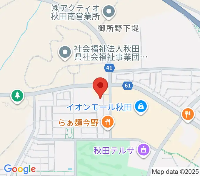 秋田南センター ヤマハミュージックの地図