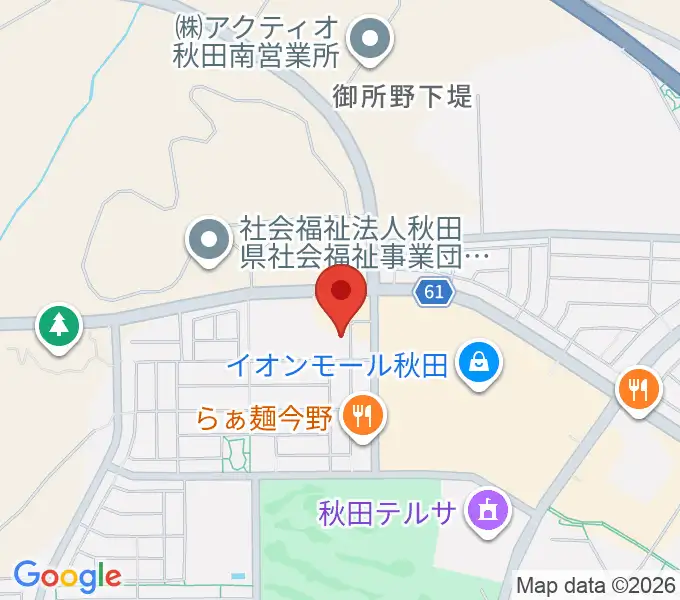 秋田南センター ヤマハミュージックの地図