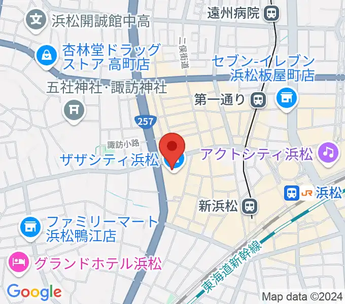 クエストミュージック浜松ザザシティ店の地図