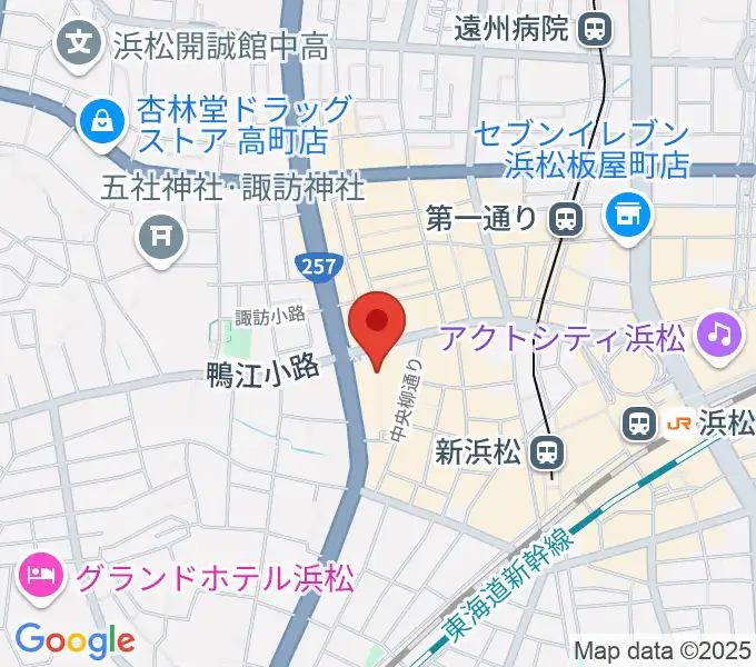 クエストミュージック浜松ザザシティ店の地図