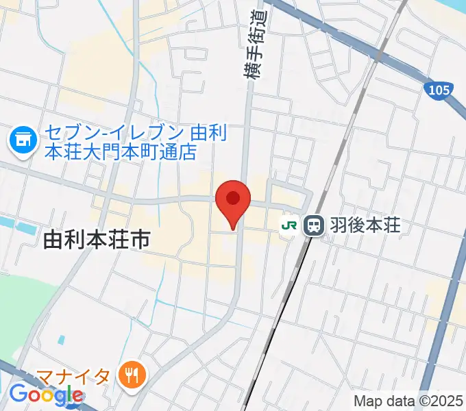本荘センター ヤマハミュージックの地図