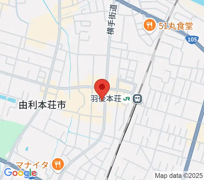 本荘センター ヤマハミュージックの地図