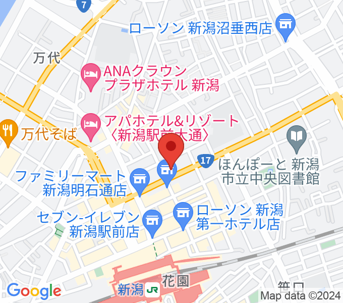 ヤマハミュージック 新潟店の場所