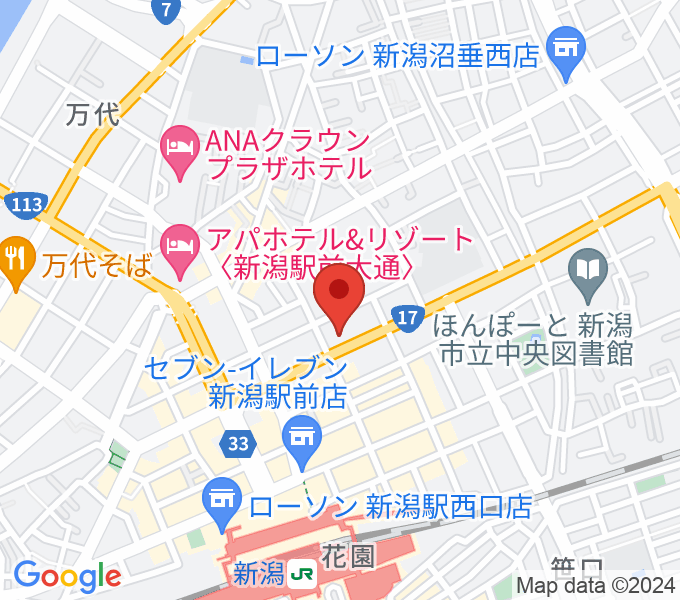 ヤマハミュージック 新潟店の場所