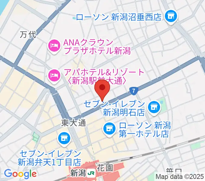 ヤマハミュージック 新潟店の地図