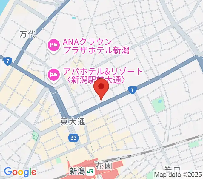 ヤマハミュージック 新潟店の地図