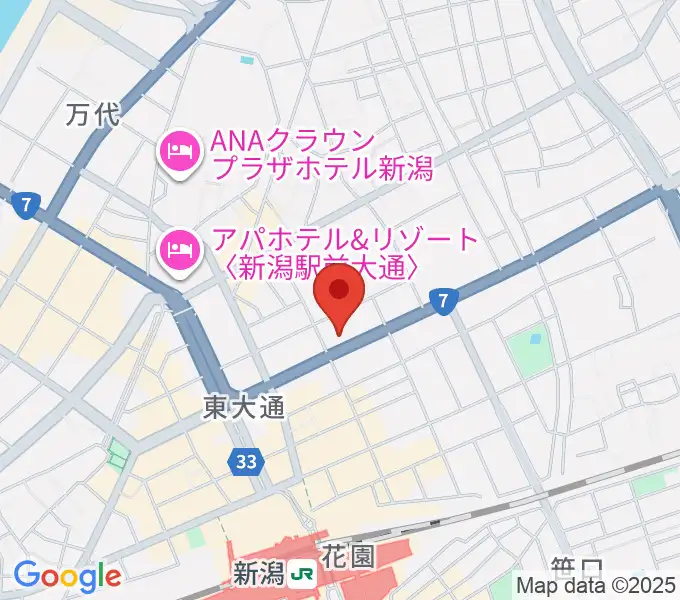 ヤマハミュージック 新潟店の地図