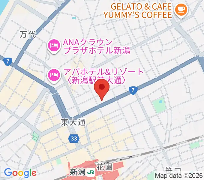 ヤマハミュージック 新潟店の地図