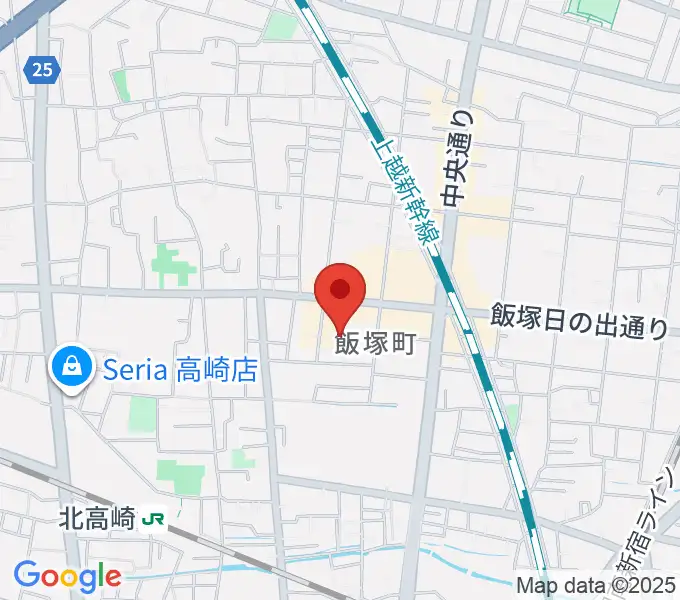 ヤマハミュージックスクエア 高崎の地図