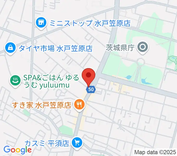 ヤマハミュージック 水戸店の地図
