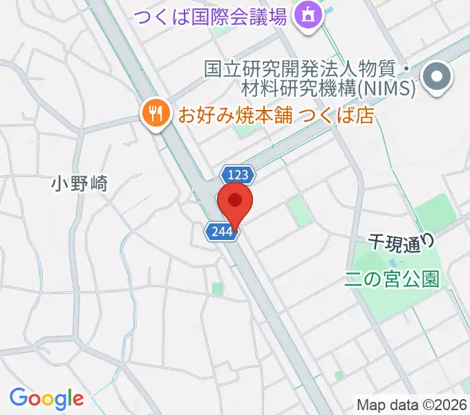 ヤマハミュージックピアノサロン つくばの地図