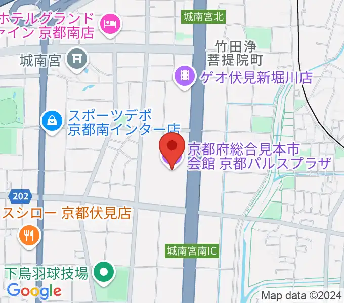 京都パルスプラザの地図