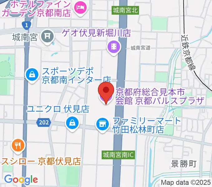 京都パルスプラザの地図
