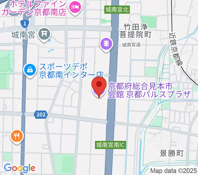 京都パルスプラザの地図