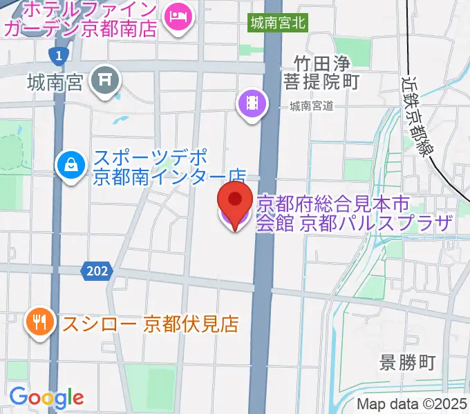 京都パルスプラザの地図