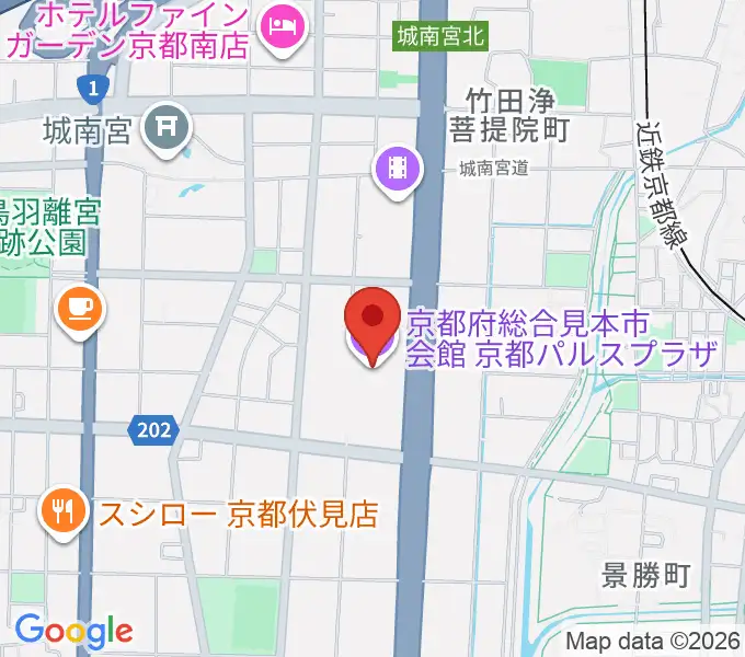 京都パルスプラザの地図