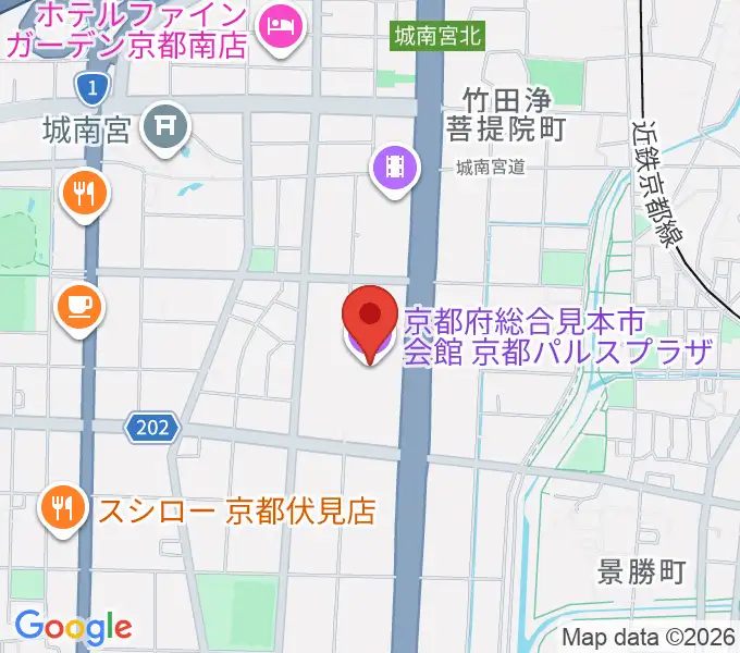 京都パルスプラザの地図