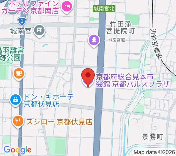 京都パルスプラザの地図