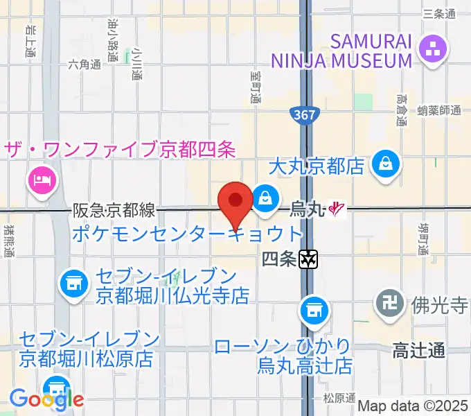 洗心館こころホールの地図